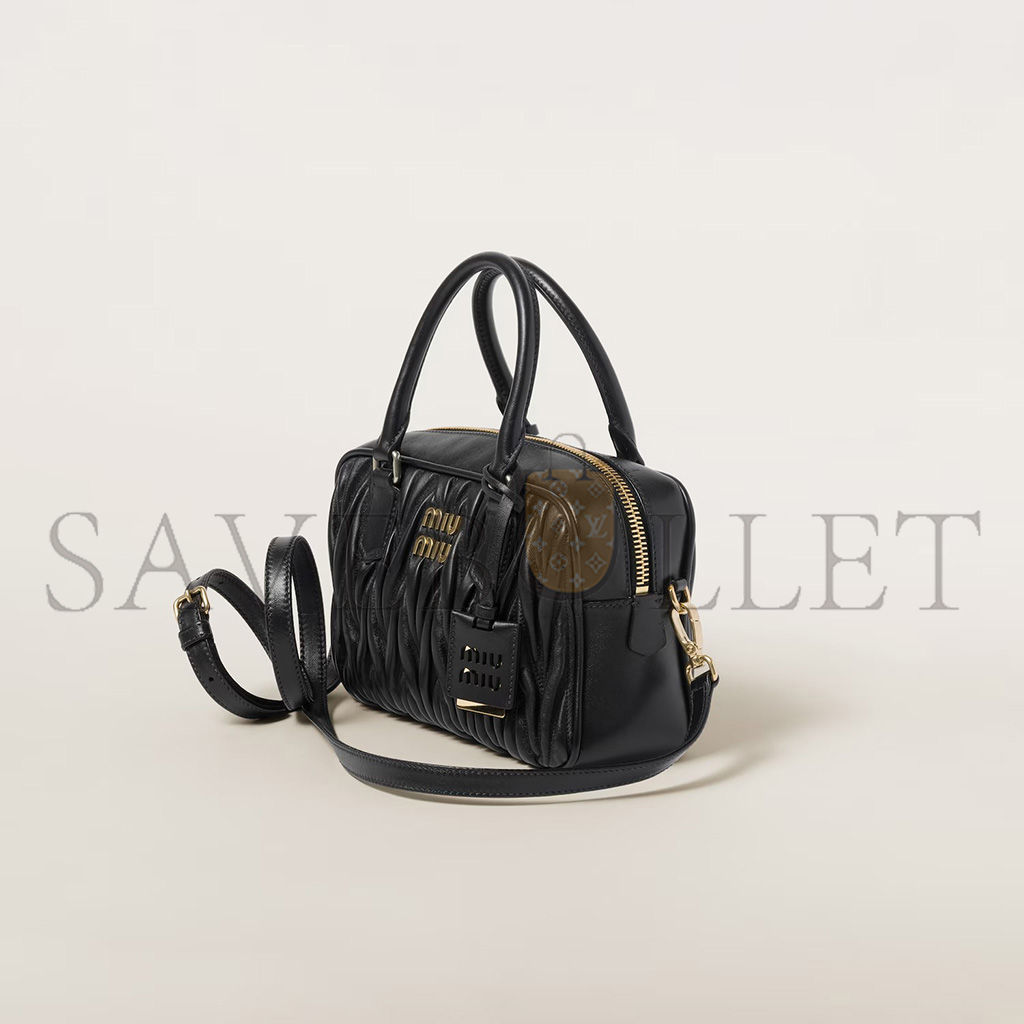 MIU MIU ARCADIE MATELASSÉ NAPPA LEATHER HANDBAG 5BB124 (24*17*7.5cm)